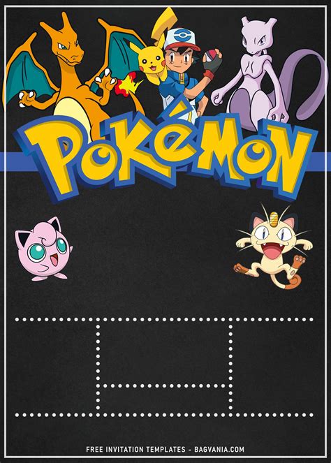 Pokemon Party Invites Printable