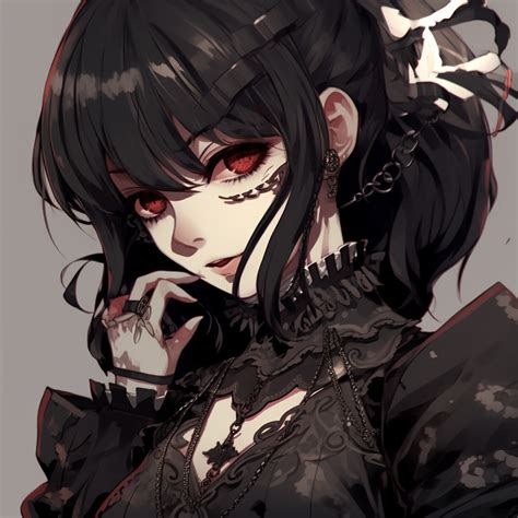 Goth Anime Profile Monochrome Shades - preparing goth anime girl pfp ...