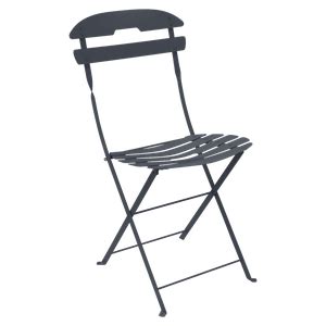 Fermob - La Mome Chair - In Anthracite Outdoor Folding Chairs, Indoor Outdoor Chair, Patio ...
