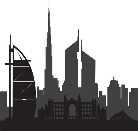 Dubai Silhouette PNG Clip Art | Gallery Yopriceville - High-Quality Free Images and Transparent ...