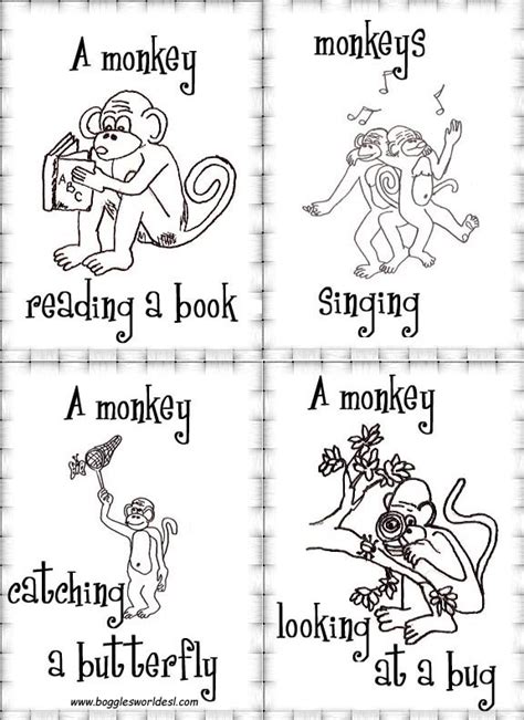 Flashcards: Monkey Cards for ESL