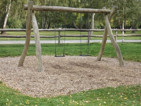 Free picture: park, grass, nature, playground, fence, wood, tree, outdoor, ground