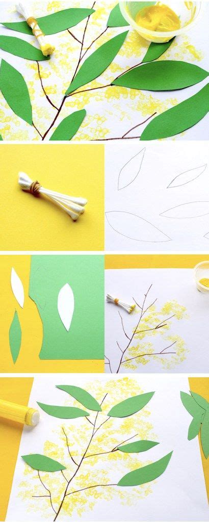 How to Make a Wattle flower Painting | Australia crafts, Flower ...