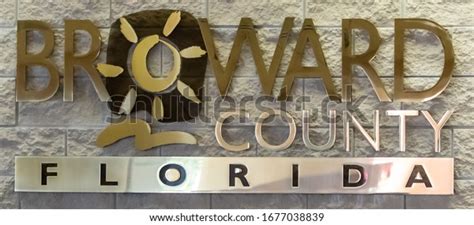 Broward County Logo Sign Made Brass Stock Photo 1677038839 | Shutterstock