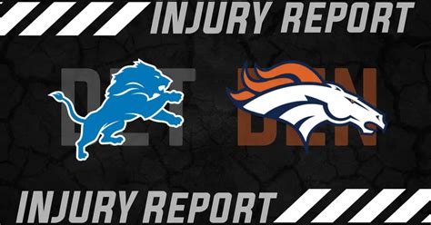 Detroit Lions Injury Report for 12/13/23 - Detroit Sports Nation