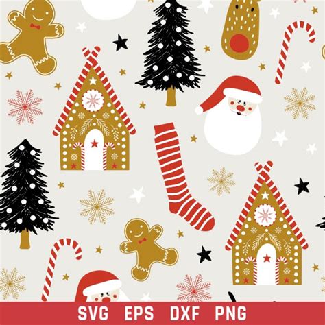 Christmas SVG patterns design R0041 - FastSVG.com - Free SVG Cut files ...