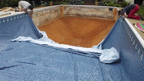 How to Install an Inground swimming pool liner DIY Replacing a vinyl liner - YouTube