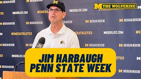 Jim Harbaugh Press Conference: Penn State Week | Mike Hart, Michigan Football Updates | #goblue ...