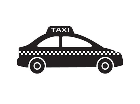 Taxi Symbol Icon Black Design On White Background Stock Illustration ...