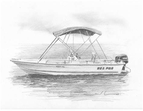 wp-lg fishing boat drawing by mike theuer | ArtWanted.com