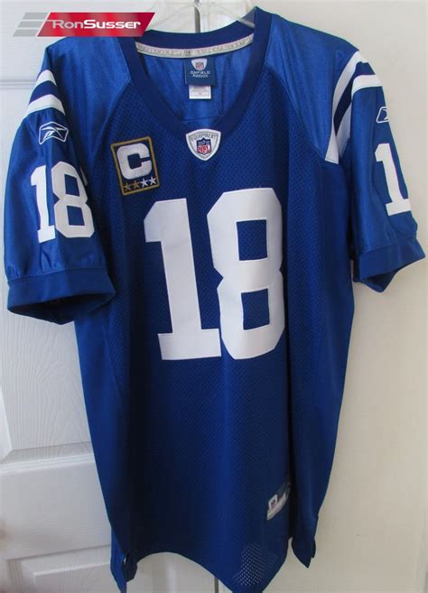 NFL Indianapolis Colts Peyton Manning #18 Jersey Size 50 by Sewn Reebok EUC – RonSusser.com