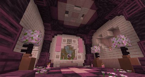 Made a room with the new cherry wood. It's so beautiful! : r/Minecraft