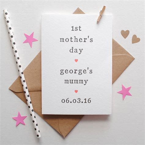 Personalised 'First Mother's Day' Card By The Two Wagtails