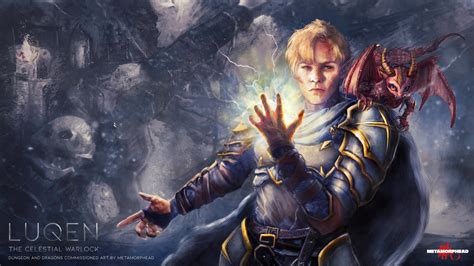 ArtStation - Luqen The Celestial Warlock - Dungeons and Dragons Commission