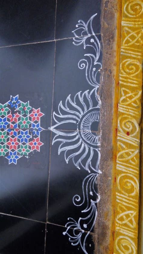 SreeVeera's border rangoli | Rangoli border designs, Simple rangoli border designs, Rangoli side ...