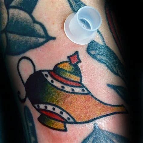 30 Genie Lamp Tattoo Designs For Men - Spirit Ink Ideas