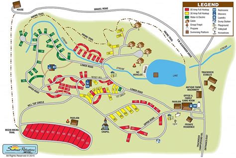 Campground Site Map - TrackRock Campground and Stables