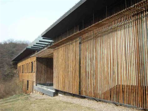 Kengo Kuma's Great (Bamboo) Wall, China Tropical Houses Architecture, Bamboo Architecture ...