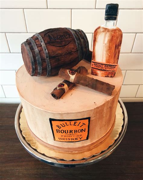 Bourbon and cigar themed groom's cake by Nutmeg Cake Design, Philadelphia, PA | Birthday cakes ...