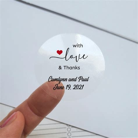 Custom Clear Round Stickers Personalized Circle Labels - Etsy