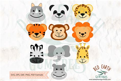 Cute Baby animals safari theme in SVG,DXF,PNG,EPS,PDF format