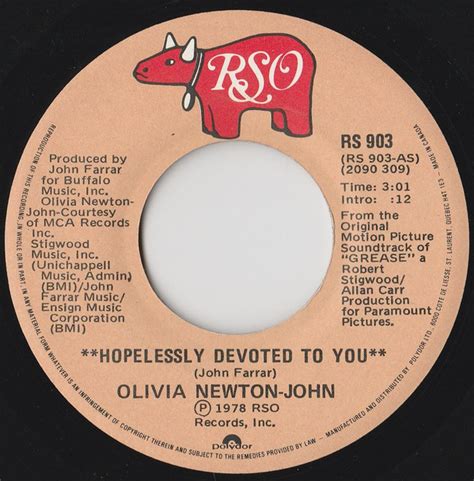 Olivia Newton-John – Hopelessly Devoted To You (1978, Vinyl) - Discogs