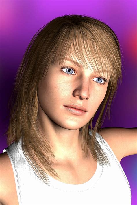 HD wallpaper: 3d, render, girl, woman, portrait, youngbeautiful, female, cute | Wallpaper Flare