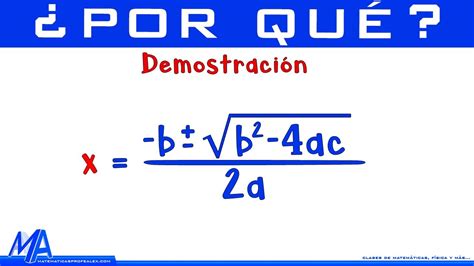 Demostración de la fórmula general - YouTube