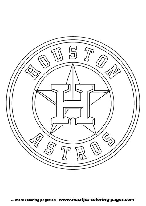 MLB Houston Astros logo coloring pages