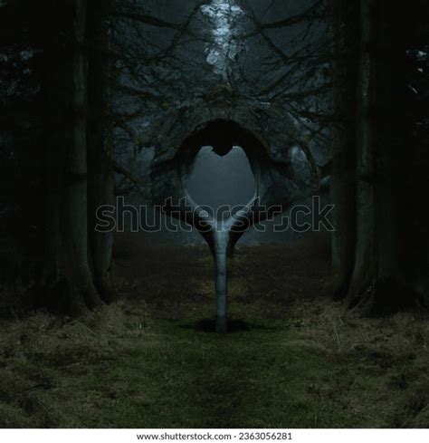 Pitch Black Portal Death Art Nouveau AI-generated image 2363056281 | Shutterstock