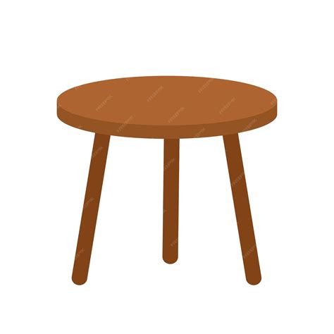 Premium Vector | Vector realistic wooden round table isolated