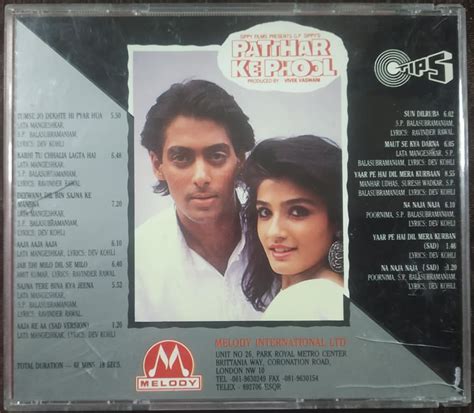 Patthar Ke Phool (1991) Raam Laxman Pre-Owned Melody-Tips Imported Audio CD