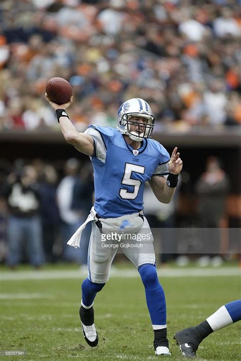 Quarterback Jeff Garcia of the Detroit Lions passes against the... | Detroit lions, Detroit ...