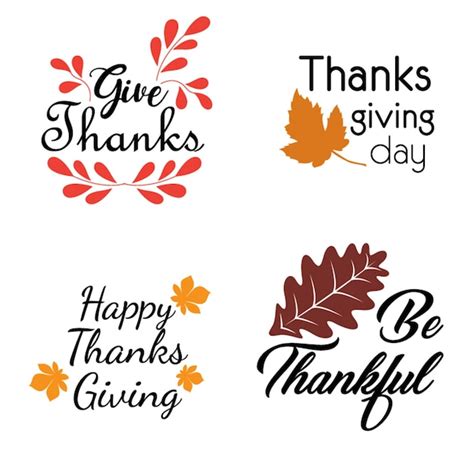 Premium Vector | Thanksgiving logo collection