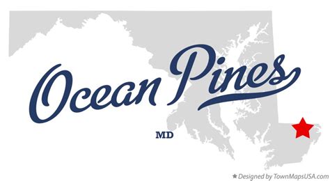 Map of Ocean Pines, MD, Maryland