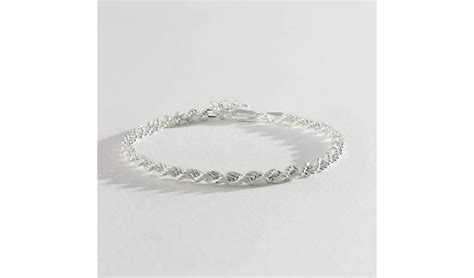 Buy Revere Sterling Silver Rope Chain Bracelet | Womens bracelets | Argos