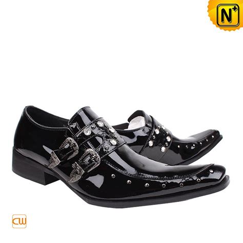 Men's Fashion Black Patent Leather Dress Shoes CW701107 | CWMALLS