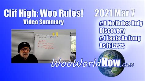 Clif High - Woo Rules Video Summary (2021 March 7) - YouTube