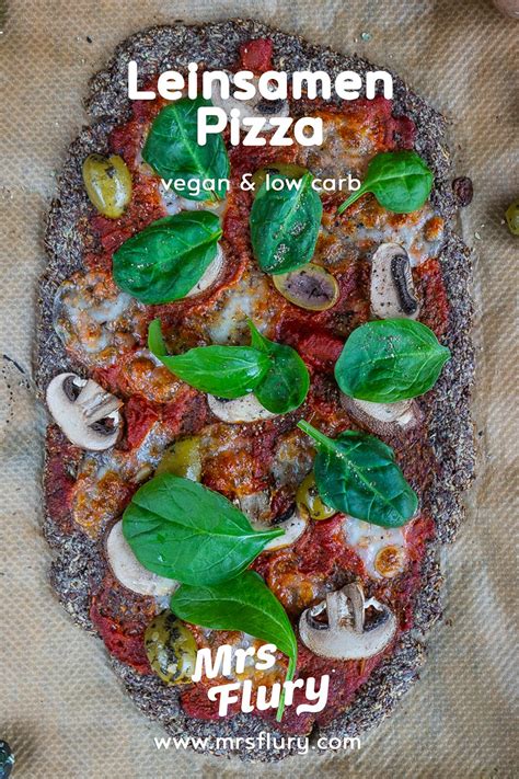 Vegane Low Carb Pizza aus Leinsamen und Chiasamen - Mrs Flury - gesunde Rezepte | Rezept ...