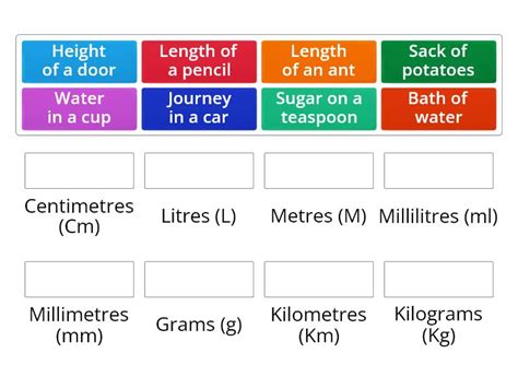 Units of measurement - Match up