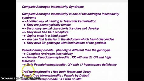 COMPLETE ANDROGEN INSENSITIVITY SYNDROME - YouTube