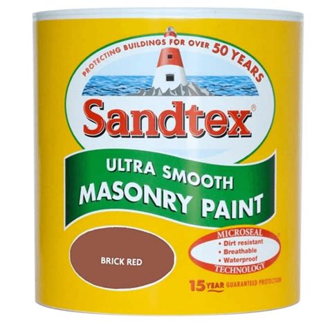 Sandtex Brick Red 1L Masonary Paint Smooth - Uncategorised from Wallpaper Depot UK