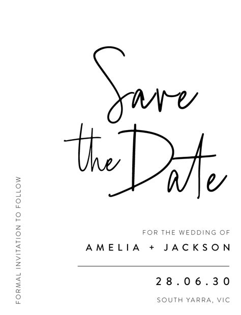 SAVE THE DATE card, Custom Save the date, Illustrated wedding invitation, Minimalist Save the ...