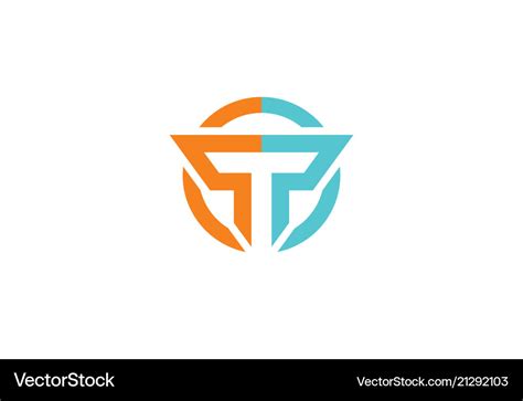 Round letter t logo Royalty Free Vector Image - VectorStock