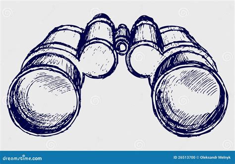 Binoculars sketch stock vector. Illustration of handwritten - 26513700