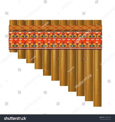 Realistic Portrayal Pan Flute Traditional Indian Stock Vector (Royalty Free) 195856298 ...