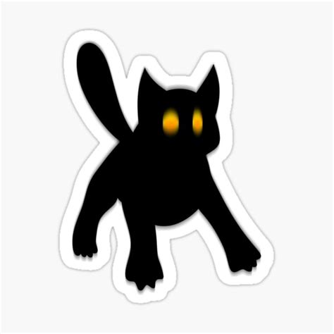 "Blurry Black Cat Meme" Sticker for Sale by opalcoart | Redbubble