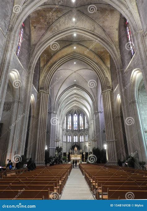 Montpellier Cathedral in South France Editorial Stock Photo - Image of ...