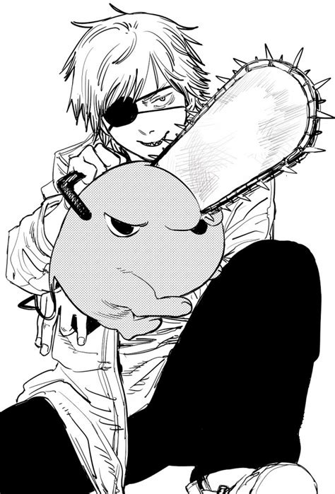 Chainsaw Man - Denji & Pochita Manga Art, Manga Anime, Anime Art, Drawing Reference Poses, Art ...