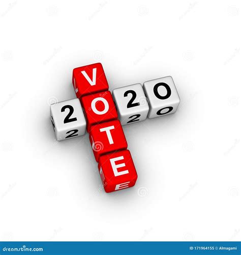 Vote Presidential Election 2020 Year Sign. Stock Illustration - Illustration of vote, isolated ...